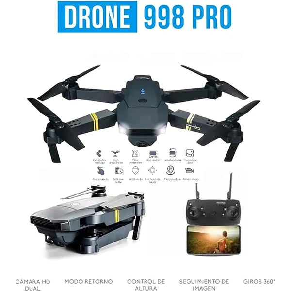 Drone Control Remoto 998 Pro 4K Ultra Hd + Envio Gratis